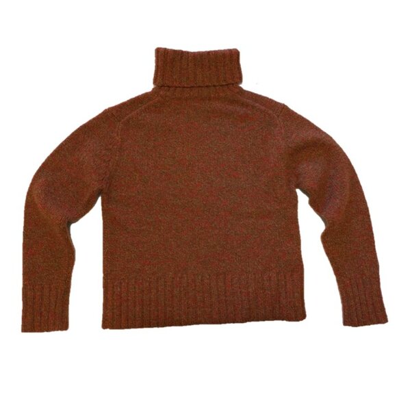 Mercer & Madison Lambswool Angora Red Brown Marled Turtleneck Sweater Large - Picture 2 of 4